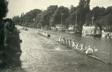 Twice a year "bump" races take place on the Thames at Oxford c1948. Creator: Unknown