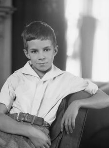 Twichell Mr., son of, portrait photograph, 1925 Nov. 19. Creator: Arnold Genthe