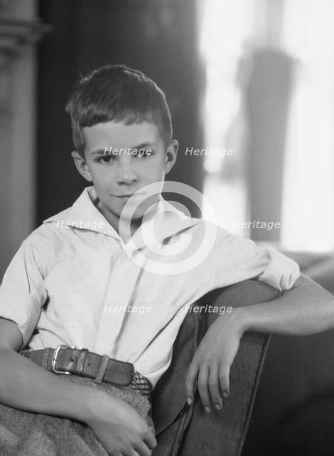 Twichell Mr., son of, portrait photograph, 1925 Nov. 19. Creator: Arnold Genthe.