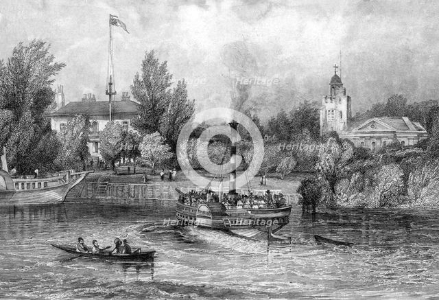 Twickenham Ait (Eel Pie Island), London, 19th century.Artist: M Wilson