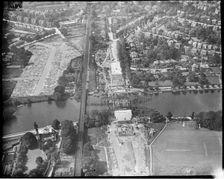Twickenham Bridge under construction, Twickenham, Richmond Upon Thames, c1930s. Creator: Arthur William Hobart