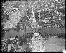 Twickenham Bridge under construction, Twickenham, Richmond Upon Thames, c1930s. Creator: Arthur William Hobart
