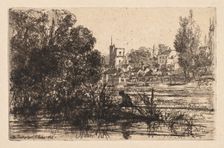 Twickenham Church, 1865. Creator: Francis Seymour Haden (British, 1818-1910)