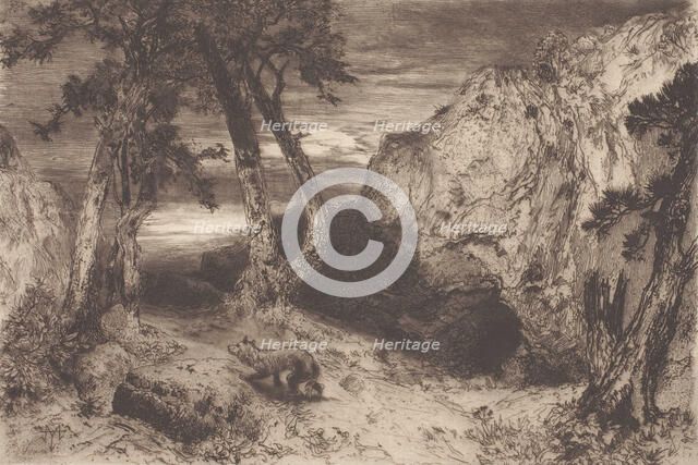 Twilight in Arizona, 1880. Creator: Thomas Moran.