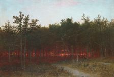 Twilight in the Cedars at Darien, Connecticut, 1872. Creator: John Frederick Kensett
