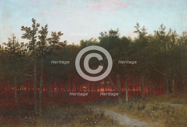 Twilight in the Cedars at Darien, Connecticut, 1872. Creator: John Frederick Kensett.