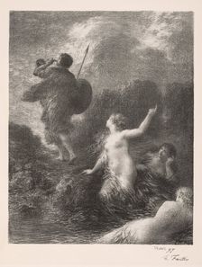 Twilight of the Gods: Siegfried and the Rhine Maidens, 1897. Creator: Henri Fantin-Latour (French, 1836-1904)