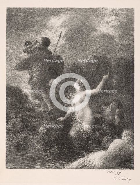 Twilight of the Gods: Siegfried and the Rhine Maidens, 1897. Creator: Henri Fantin-Latour (French, 1836-1904).