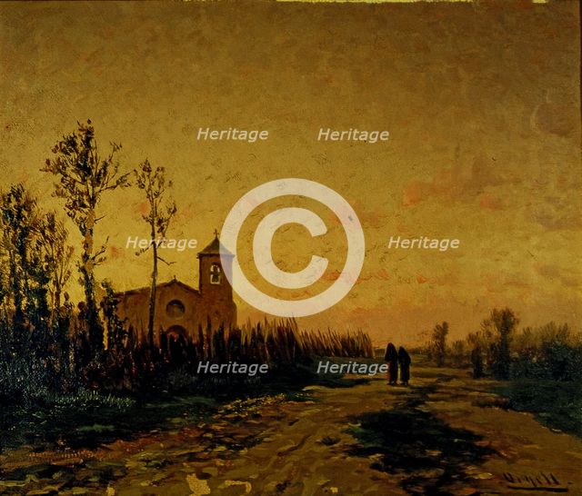  'Twilight Landscape' by Modest Urgell.