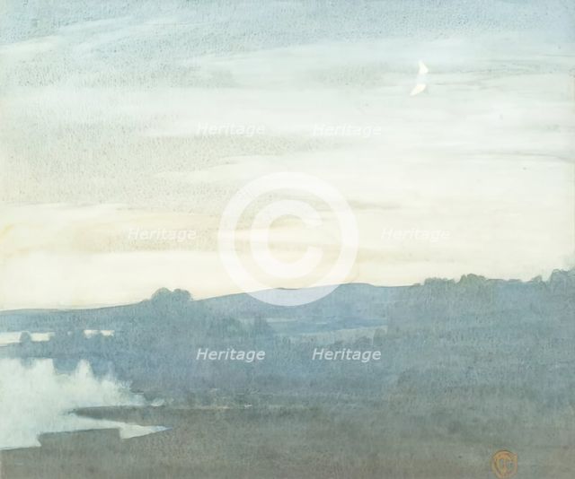 Twilight Landscape, c1880-1920. Creator: James Cadenhead.