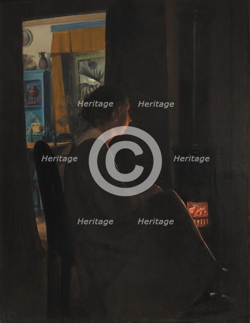 Twilight. The Artist's Wife, 1898. Creator: Laurits Andersen Ring.