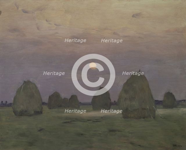 Twilight. The haystacks, 1899. Artist: Levitan, Isaak Ilyich (1860-1900)