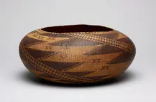 Twined Basketry Bowl, c. 1870/1900. Creator: Sally Burris