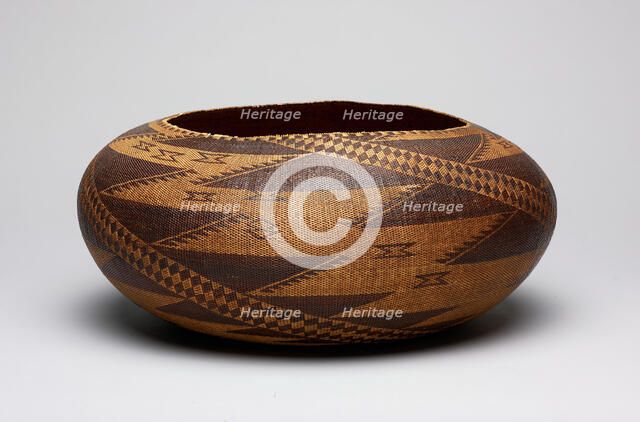 Twined Basketry Bowl, c. 1870/1900. Creator: Sally Burris.
