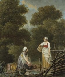Two Maid-Servants at a Brook, mid-18th-early 19th century. Creator: Per Hillestrom