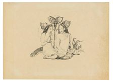 Two Maori Women Squatting Down, 1894/95, published Feb. 3, 1895. Creator: Paul Gauguin