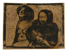 Two Maoris, 1896/97. Creator: Paul Gauguin