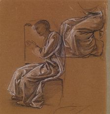 Two Male Figure Studies, 1865-66. Creator: Sir Edward Coley Burne-Jones