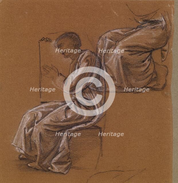 Two Male Figure Studies, 1865-66. Creator: Sir Edward Coley Burne-Jones.