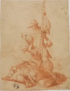 Two Male Warriors, n.d. Creator: Unknown