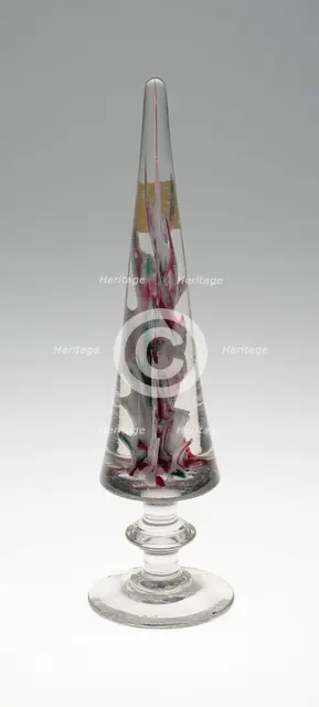 Two Mantelpiece Ornaments, Lunéville, 1845/70. Creator: Baccarat Glasshouse.