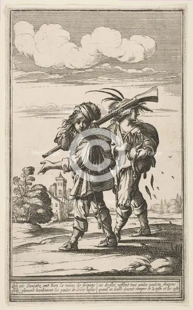 Two Marauders, mid to late 17th century. Creator: Abraham Bosse.