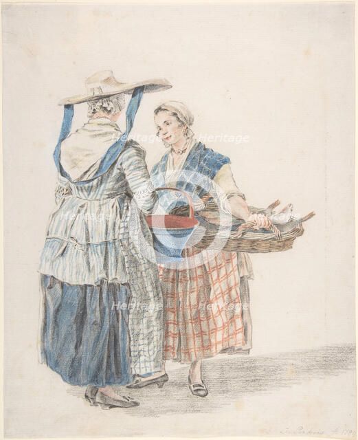 Two Market Women, 1789. Creator: Jacobus Perkois.