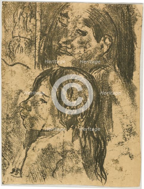 Two Marquesans [recto], c. 1902. Creator: Paul Gauguin.