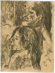 Two Marquesans [recto], c. 1902. Creator: Paul Gauguin