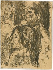 Two Marquesans [recto], c. 1902. Creator: Paul Gauguin