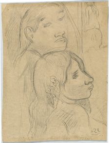Two Marquesans [verso], c. 1902. Creator: Paul Gauguin