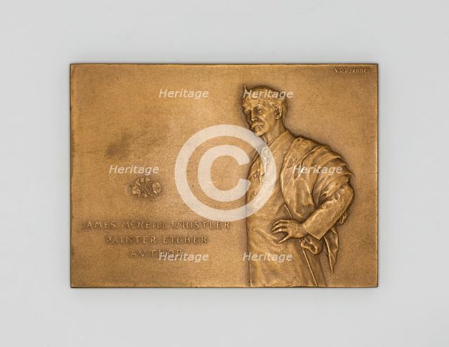 Two Medals Commemorating James McNeill Whistler, 1890/1908. Creator: Victor David Brenner.