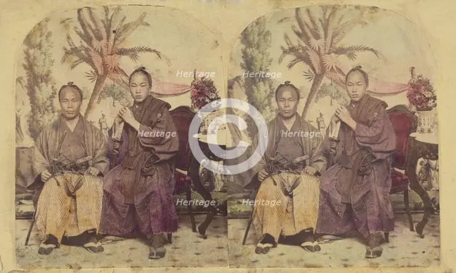 Two Members of the First Japanese Diplomatic Mission to the United States..., neg 1860. Creator: Charles De Forest Fredricks.