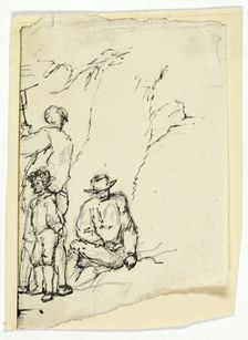 Two Men with Boy, n.d. Creator: William Henry Pyne