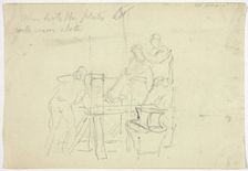 Two Men Working at a Machine, n.d. Creator: William Henry Pyne