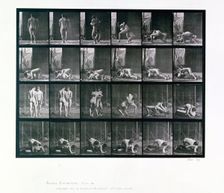 Two men wrestling, 1887. Creator: Eadweard J Muybridge