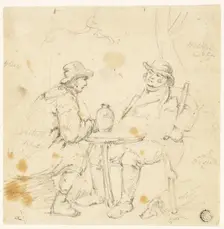 Two Men at a Table, n.d. Creator: Unknown