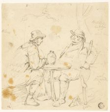 Two Men at a Table, n.d. Creator: Unknown