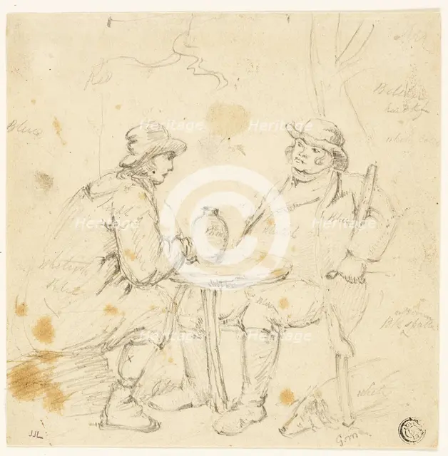 Two Men at a Table, n.d. Creator: Unknown.