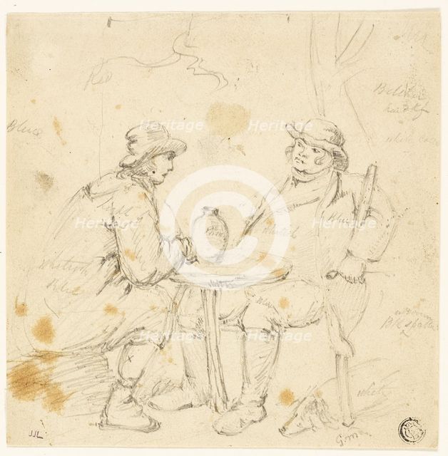 Two Men at a Table, n.d. Creator: Unknown.
