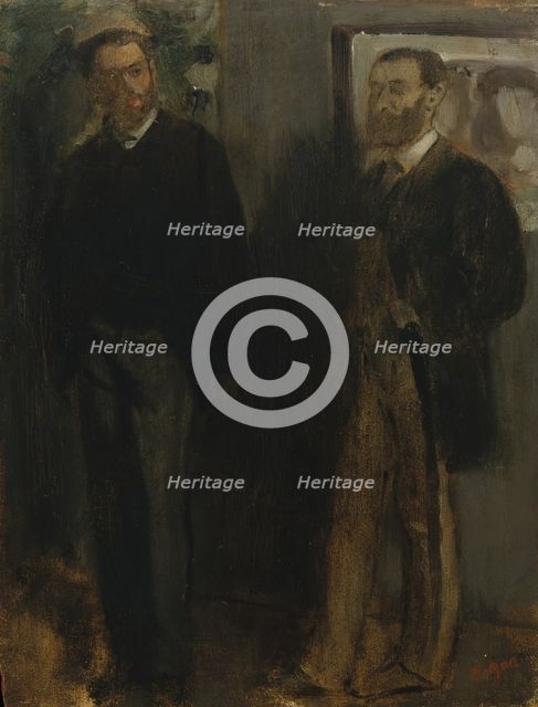 Two Men, ca. 1865-69. Creator: Edgar Degas.