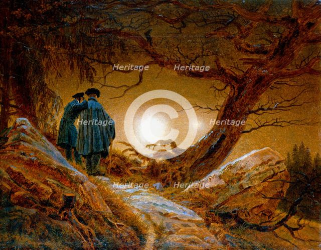 'Two Men Contemplating the Moon', c1825-1830. Artist: Caspar David Friedrich