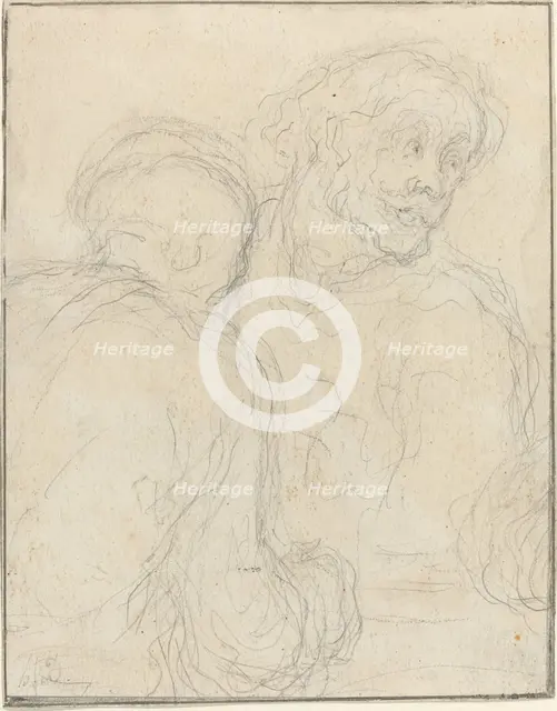 Two Men. Creator: Honore Daumier.