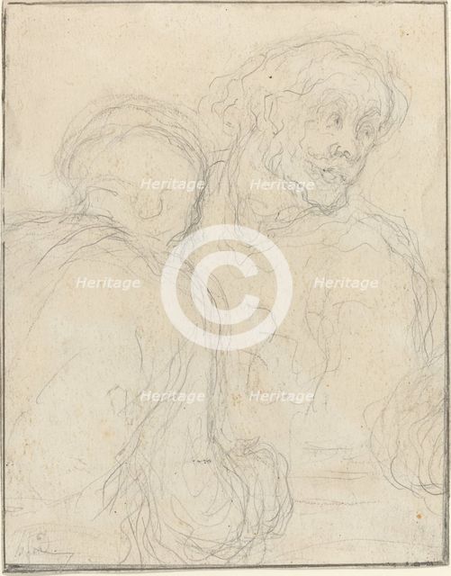 Two Men. Creator: Honore Daumier.