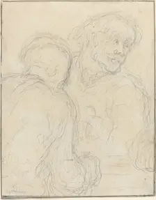 Two Men. Creator: Honore Daumier