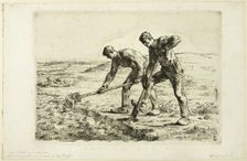 Two Men Digging, 1855–56. Creator: Jean Francois Millet