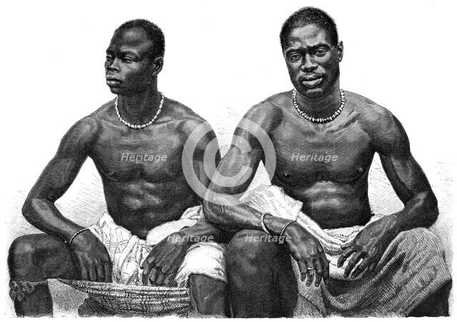 'Two men from Assinie', Guinea, c1860-1920.Artist: Jean Andre Rixens