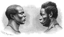 Two men from French Guinea c1850-1890.Artist: Emile Antoine Bayard