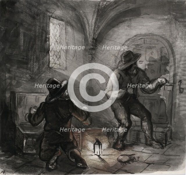Two men in thieving..., 1855. Creator: Karl Anders Ekman.