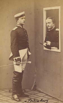 Two Men in Uniform, 1865-1870. Creator: Aug. Becker